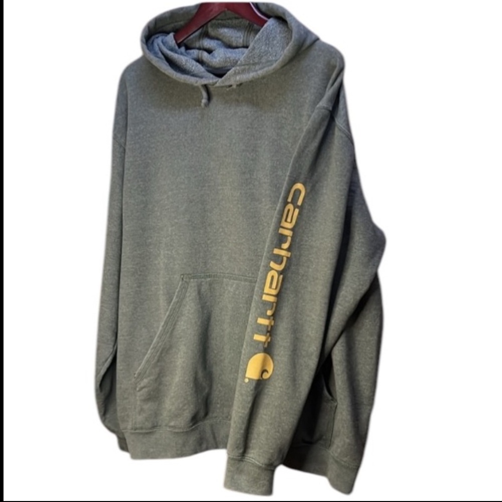 Carhartt Mens Sweatshirt Pullover Hoodie Kangaroo Pocket Size XL - Picture 6 of 14